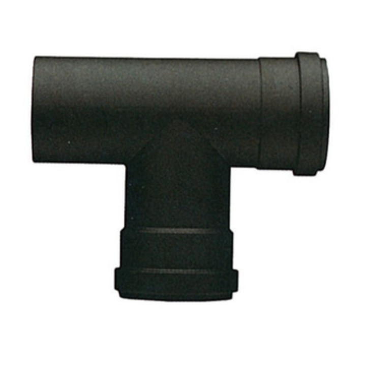 RACCORDO A T P/STUFA A PELLET ATTACCO FFM D 8 CM NERO OPACO