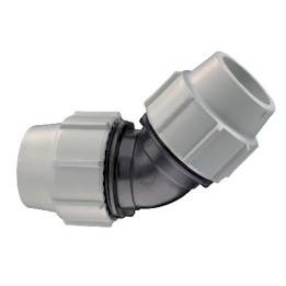 GOMITO A 45° PLASSON PER TUBO POLIETILENE Diam. 50