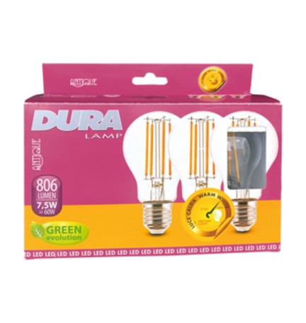 LED GOCCIA 8W E27 806 LM 6400K FREDDA 3 PZ