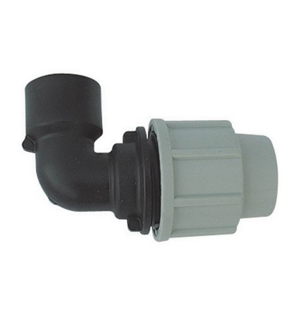 GOMITO A 90° FEMMINA PLASSON PER TUBO POLIETILENE 2" x 63