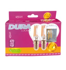 LED SFERA 4,5W E14 470 LM 2700K CALDA 3 PZ