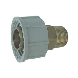 ADATTATORE MASCHIO IN OTTONE PLASSON PER TUBO POLIETILENE 1" x 40