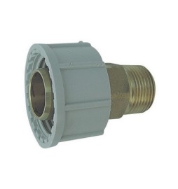 ADATTATORE MASCHIO IN OTTONE PLASSON PER TUBO POLIETILENE 1" x 40