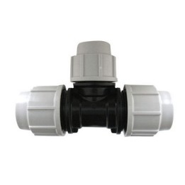 TEE A 90° RIDOTTA PLASSON PER TUBO POLIETILENE Diam. 32x25x32