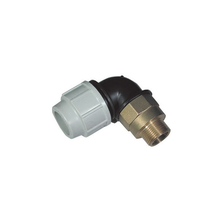 GOMITO A 90° DI TRANSAZIONE IN OTTONE PLASSON 1" x 40