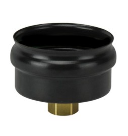 SCARICO CONDENSA C/MAN OTTON STUFA A PELLET D 8 CM NERO OPACO