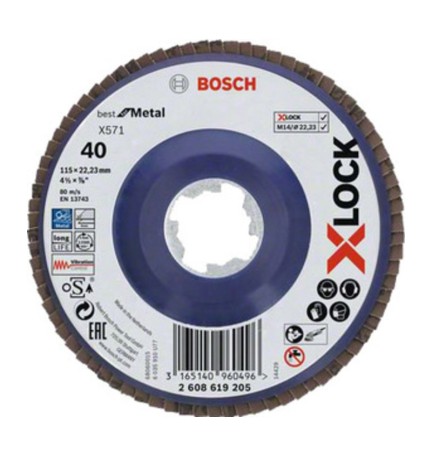 BOSCH-A DISCO LAMELLARE XLOCK GR 40 D 115 MM