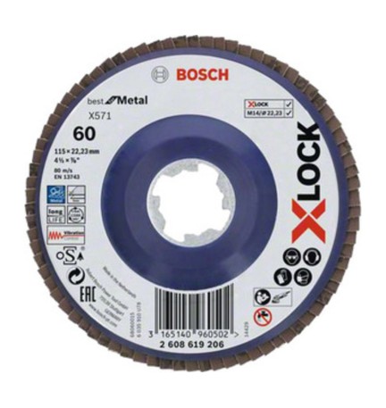 BOSCH-A DISCO LAMELLARE XLOCK GR 60 D 115 MM