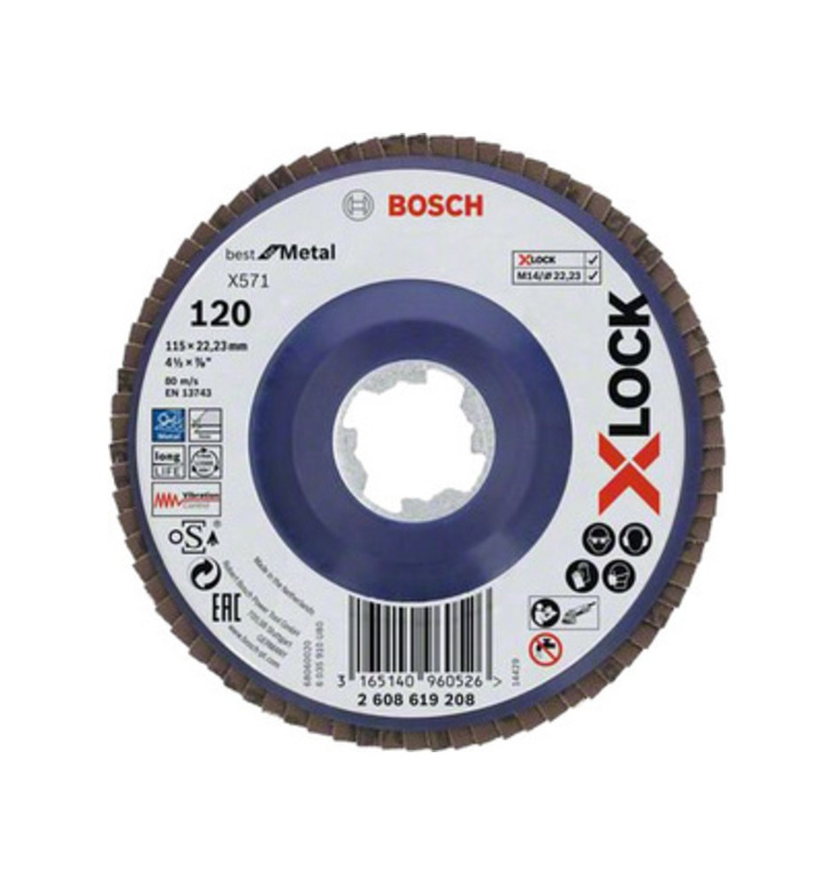 BOSCH-A DISCO LAMELLARE XLOCK GR 120 D 115 MM