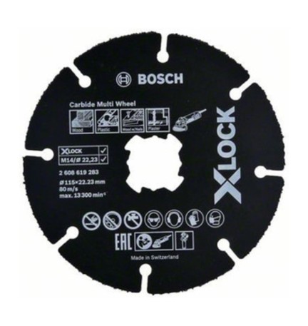 BOSCH-A DISCO UNIVERSALE CARBIDE XLOCK 115 MM