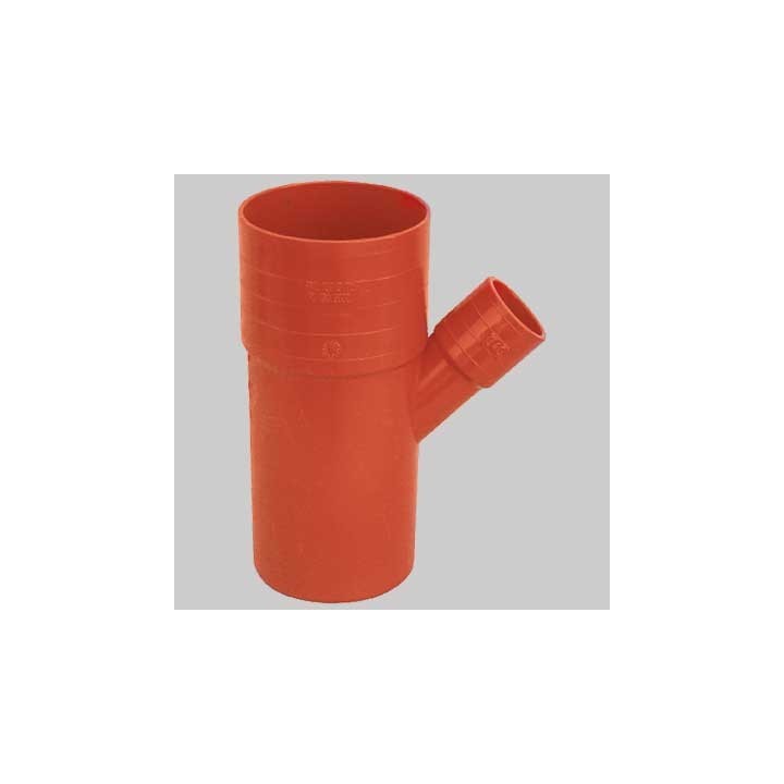 DERIVAZIONE RIDOTTA 45° PVC - 125 x 40