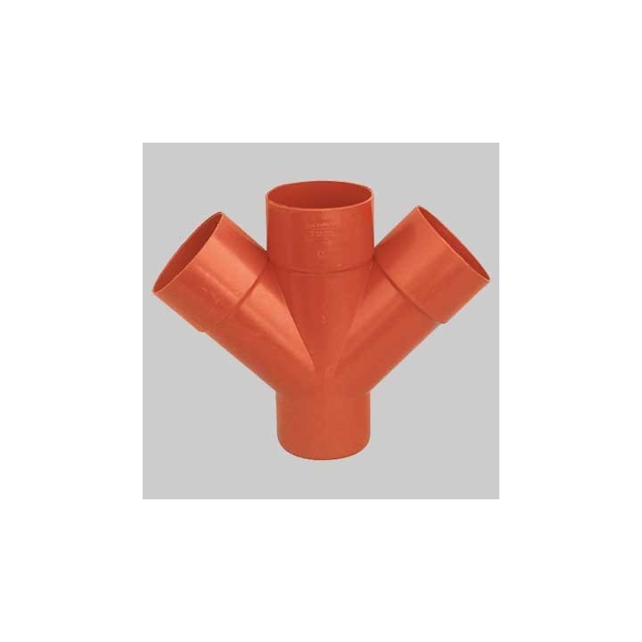 DERIVAZIONE DOPPIA 45° PVC - 100