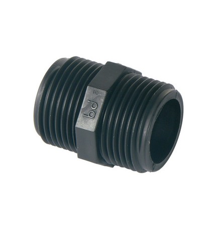 NIPPLE IN PP NERO 1"1/4