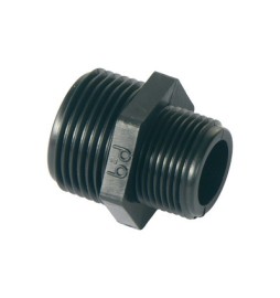 NIPPLES RIDOTTO IN PP NERO 1"X3/4"