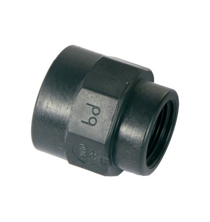 MANICOTTO RIDOTTO IN PP NERO 3/4"X1/2"