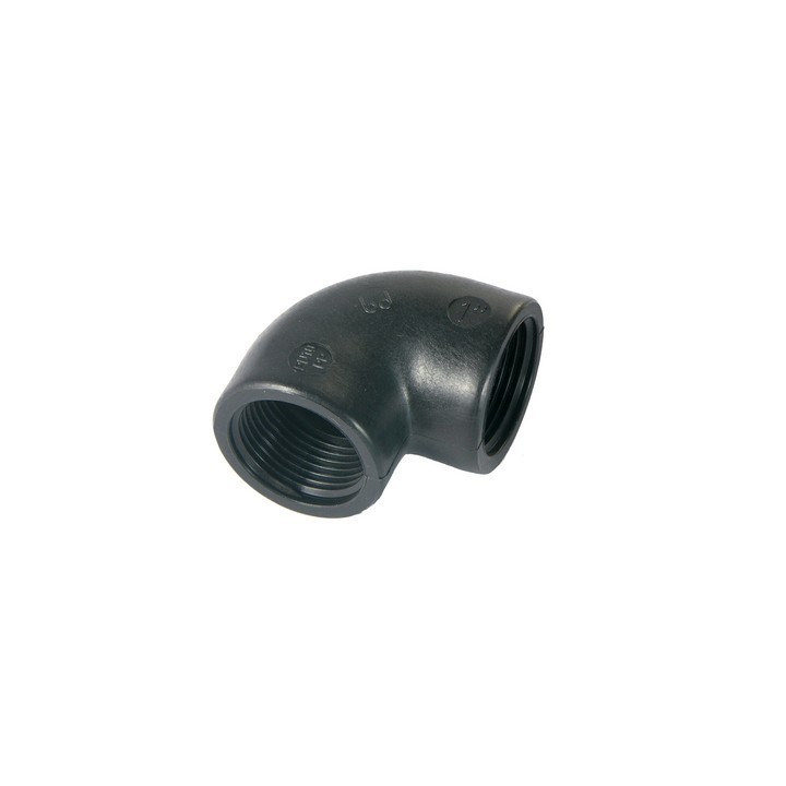 GOMITO A 90° IN PP NERO 1"