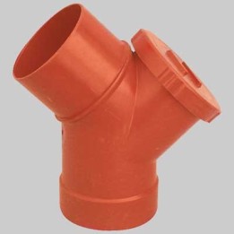 CURVA A 45° CON ISPEZIONE PVC - 100