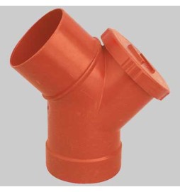 CURVA A 45° CON ISPEZIONE PVC - 100