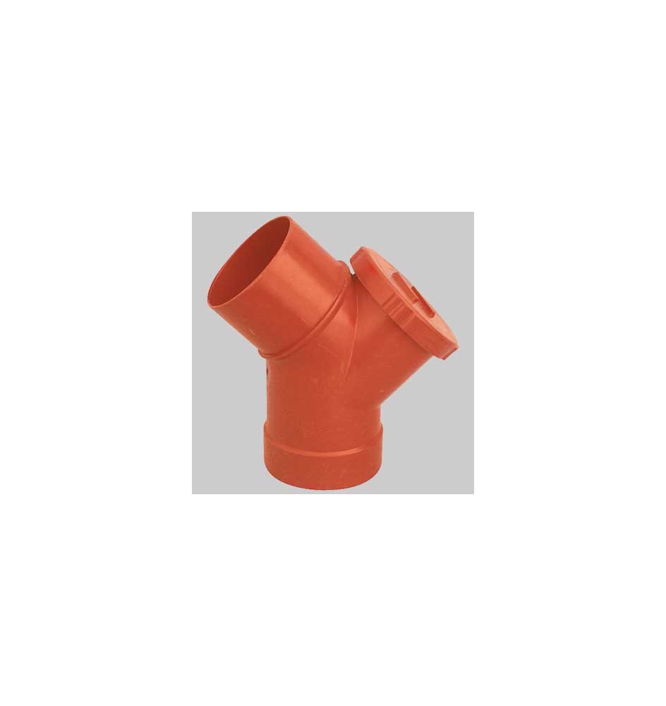 CURVA A 45° CON ISPEZIONE PVC - 100