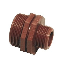 NIPPLE RIDOTTO IN PP MARRONE 3/4" X 1/2"