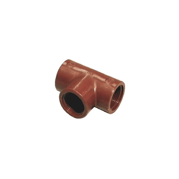 TI A 90° IN PP MARRONE 1"