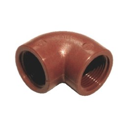 GOMITO A 90° IN PP MARRONE 1/2"
