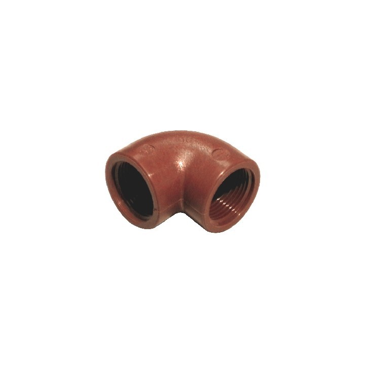 GOMITO A 90° IN PP MARRONE 1/2"