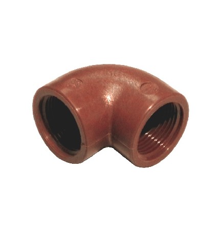 GOMITO A 90° IN PP MARRONE 3/4"