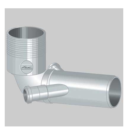 CURVA WC 2 ATTACCHI Ø40 O-RING - Ø 100