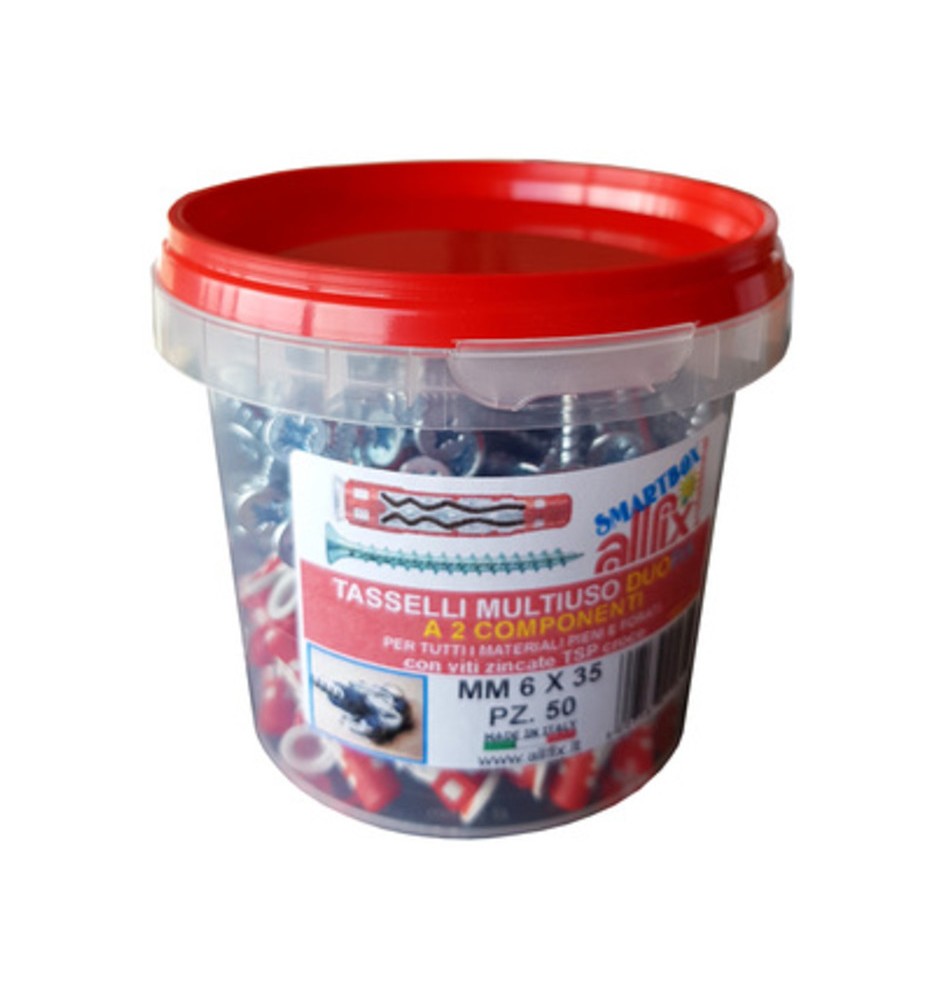 TASSELLO DUO FIX C/VITE 6X35 MM CONF 50 PZ