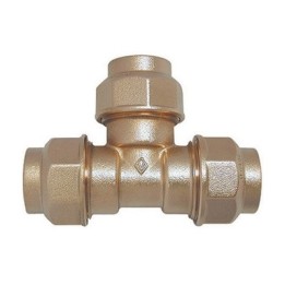 RACCORDO A TEE DOPPIO IN OTTONE Diam. 40