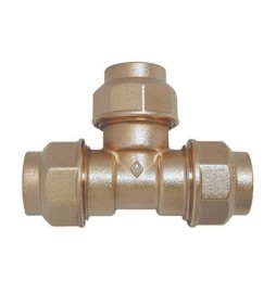 RACCORDO A TEE DOPPIO IN OTTONE Diam. 40