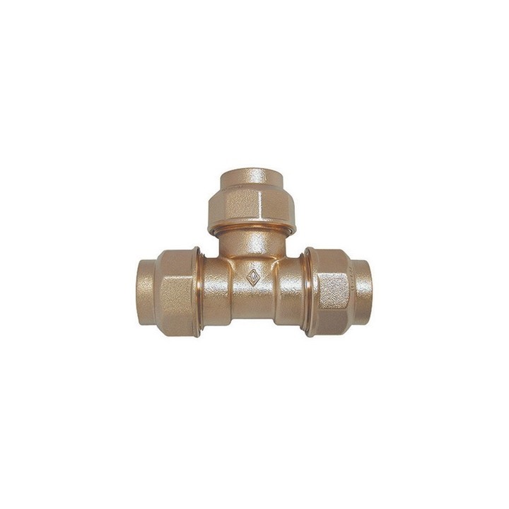 RACCORDO A TEE DOPPIO IN OTTONE Diam. 40