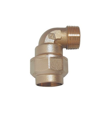 RACCORDO A GOMITO MASCHIO IN OTTONE 1"1/4 x 40