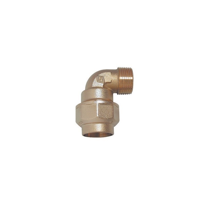 RACCORDO A GOMITO MASCHIO IN OTTONE 1"1/4 x 40