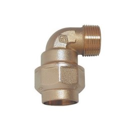 RACCORDO A GOMITO MASCHIO IN OTTONE 1"1/2 x 50