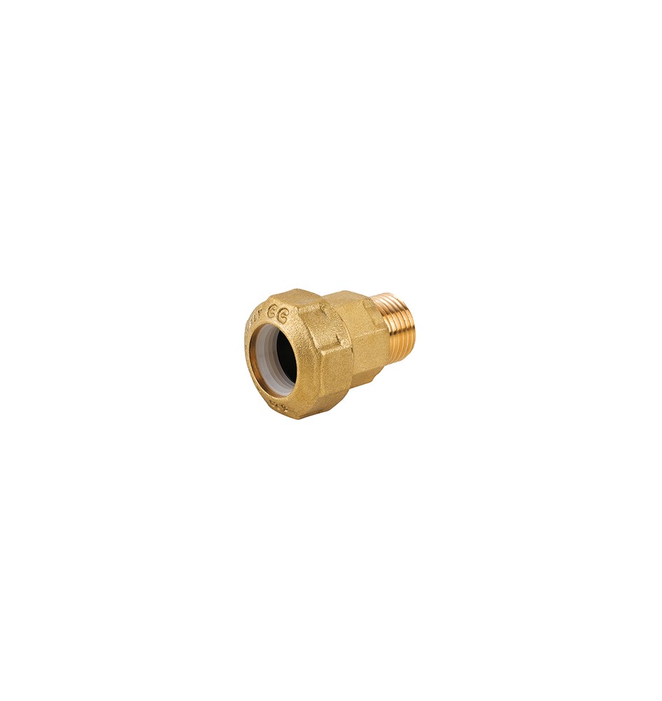 RACCORDO MASCHIO IN OTTONE PER TUBO PE 1/2 x 20