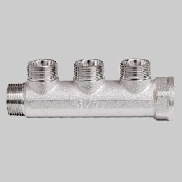 COLLETTORE LINEARE MF 3/4 CROMATO INTERASSE 36 MM - 4 Vie