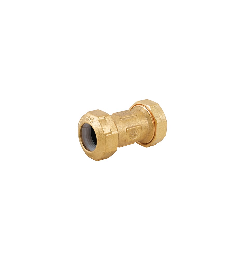 RACCORDO BIGIUNTO IN OTTONE PER TUBO PE Diam. 25