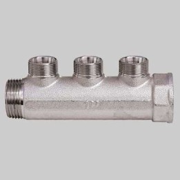 COLLETTORE LINEARE MF 1" CROMATO INTERASSE 36 MM - 3 Vie
