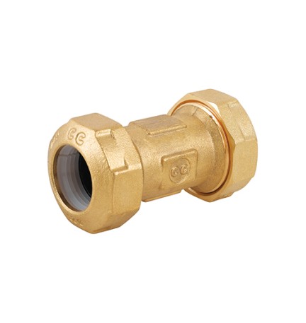 RACCORDO BIGIUNTO IN OTTONE PER TUBO PE Diam. 63