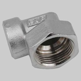 RACCORDO TERMINALE A SQUADRO CROMATO - 1" x 3/8