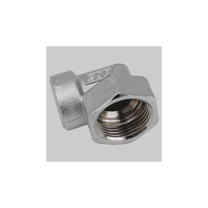 RACCORDO TERMINALE A SQUADRO CROMATO - 1" x 3/8