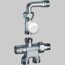 KIT VALVOLA TERMOSTATICA CON DETENTORE MONOTUBO "GRT" - 1/2 - 24x19