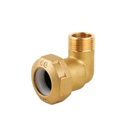 GOMITO MASCHIO IN OTTONE PER TUBO PE 1"1/4 x 40