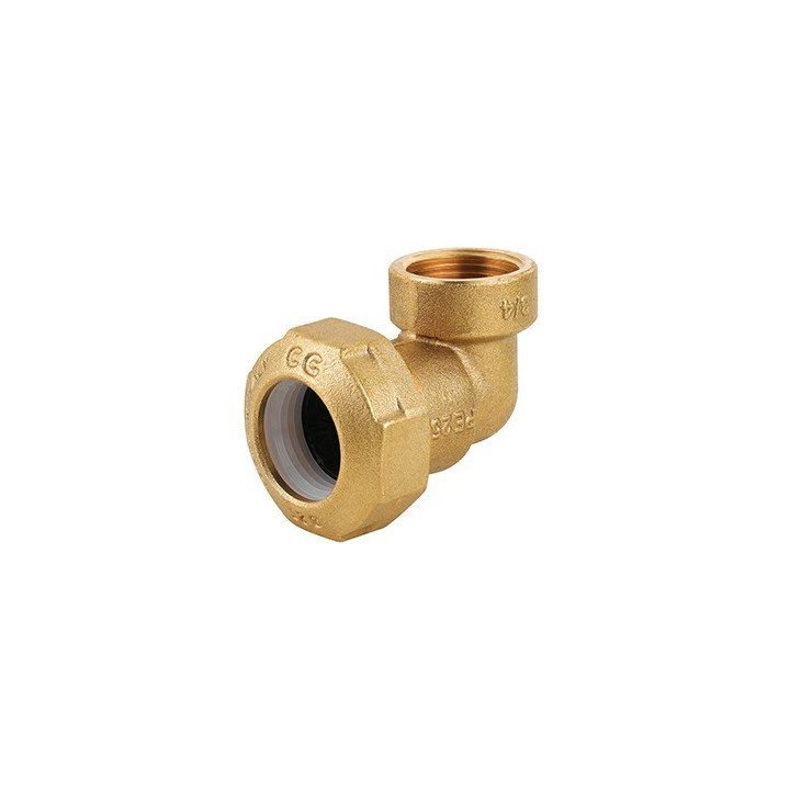 GOMITO FEMMINA IN OTTONE PER TUBO PE 1"1/2 X 50