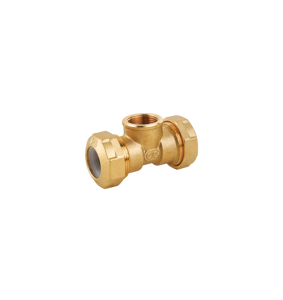 TEE CON DERIVAZIONE FEMMINA 25 x 3/4 x 25