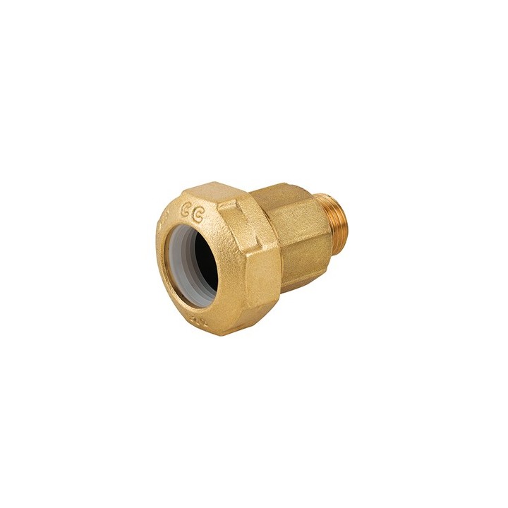 RACCORDO MASCHIO RIDOTTO IN OTTONE PER TUBO PE 3/4 x 32