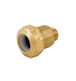 RACCORDO MASCHIO RIDOTTO IN OTTONE PER TUBO PE 1" x 40