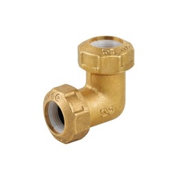 GOMITO DOPPIO IN OTTONE PER TUBO PE 40x40